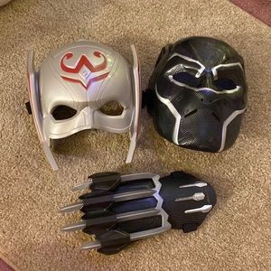 Kids black panther and Thor mask